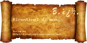 Birnstingl Ámon névjegykártya